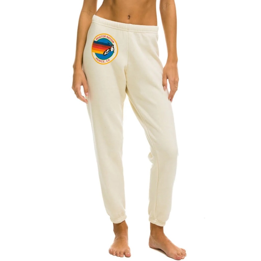 AVIATOR NATION SWEATPANTS - VINTAGE WHITE